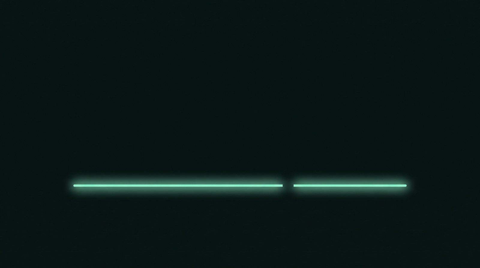 A bar split into two unequal segments in a dark field